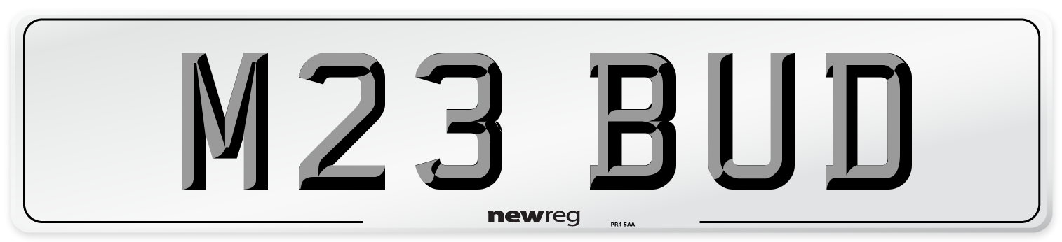 M23 BUD Front Number Plate