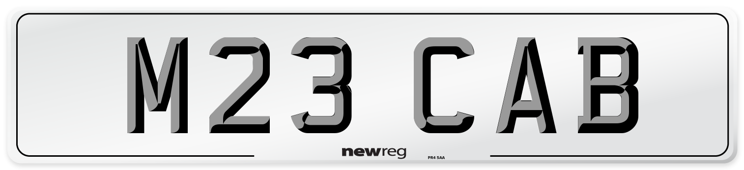 M23 CAB Front Number Plate