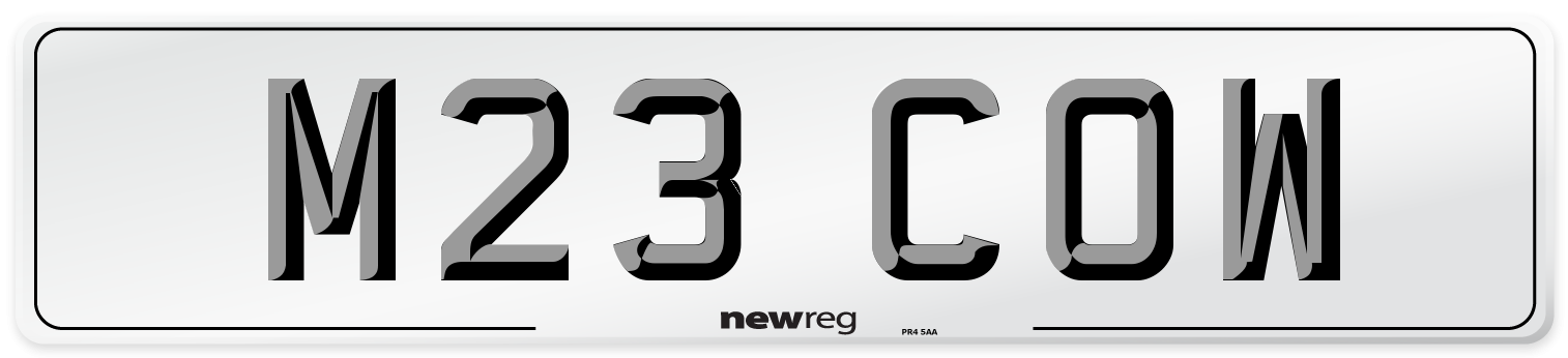 M23 COW Front Number Plate