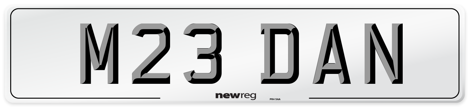 M23 DAN Front Number Plate