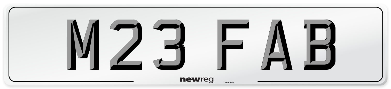 M23 FAB Front Number Plate