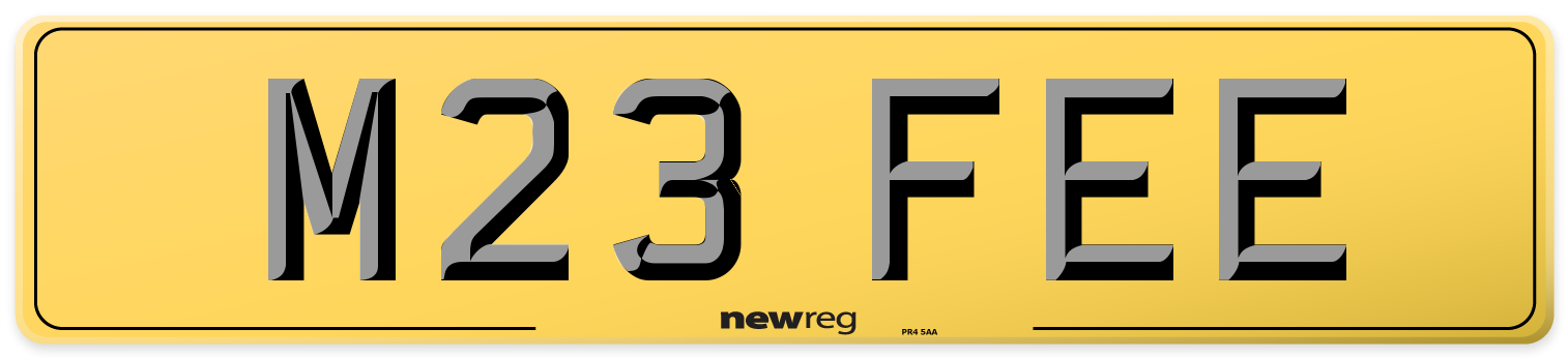 M23 FEE Rear Number Plate