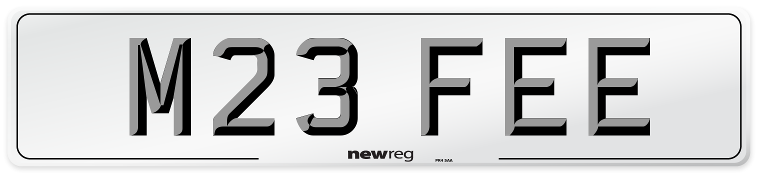 M23 FEE Front Number Plate