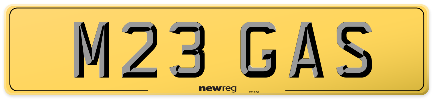 M23 GAS Rear Number Plate