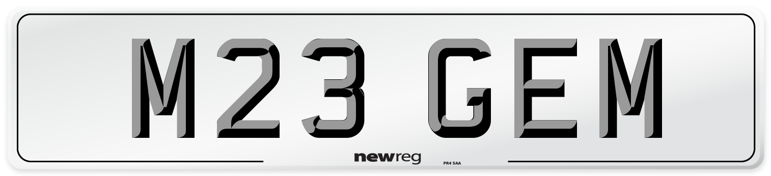 M23 GEM Front Number Plate
