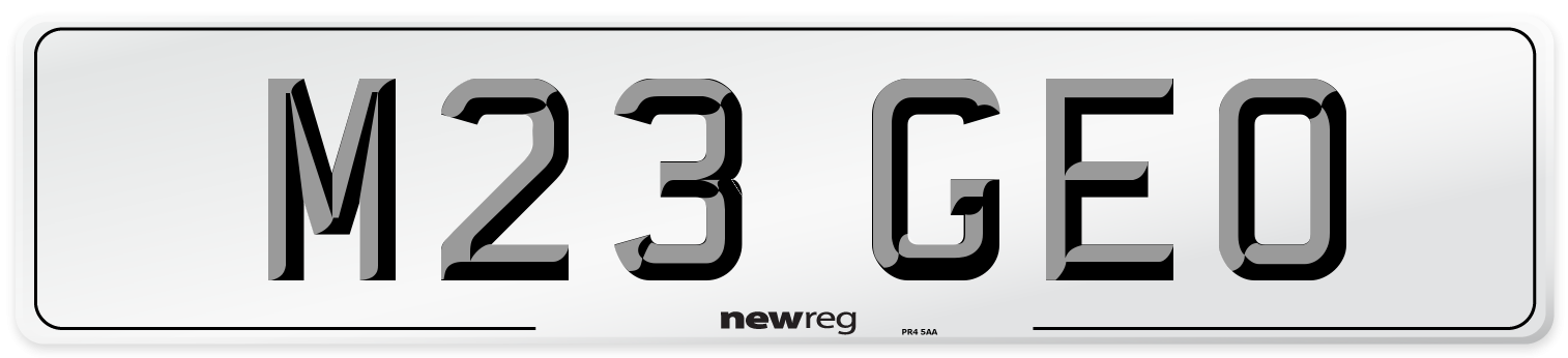 M23 GEO Front Number Plate