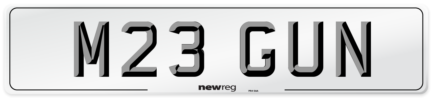 M23 GUN Front Number Plate