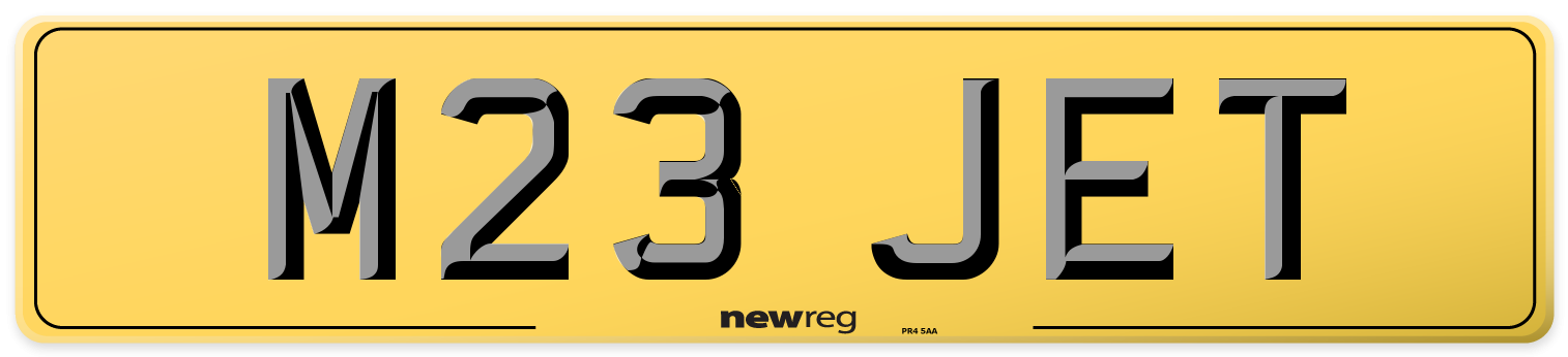 M23 JET Rear Number Plate