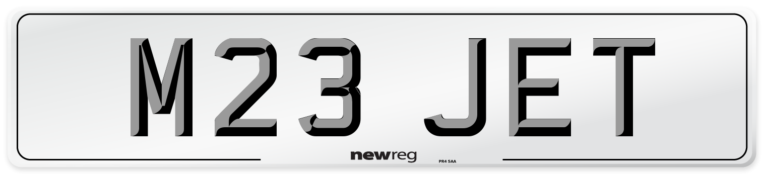 M23 JET Front Number Plate