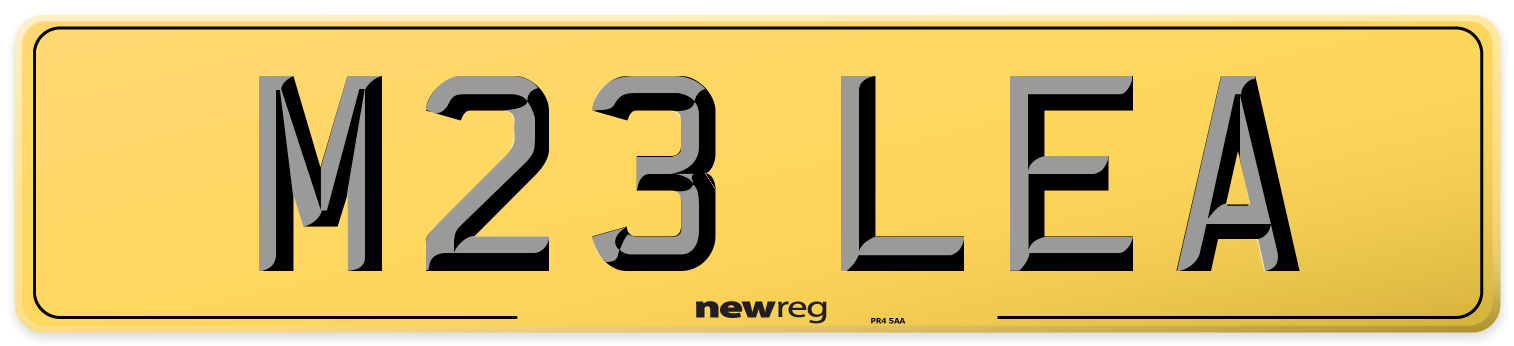 M23 LEA Rear Number Plate
