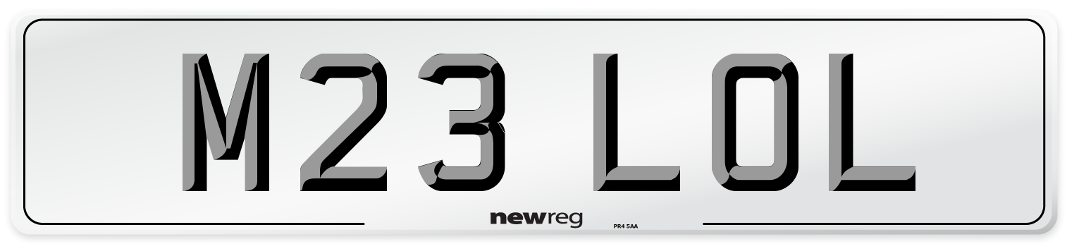 M23 LOL Front Number Plate