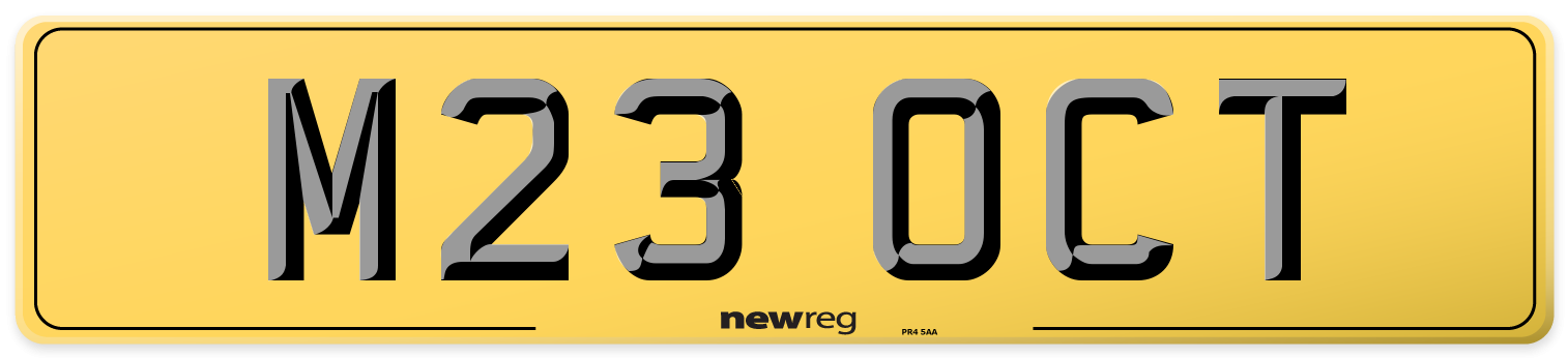 M23 OCT Rear Number Plate