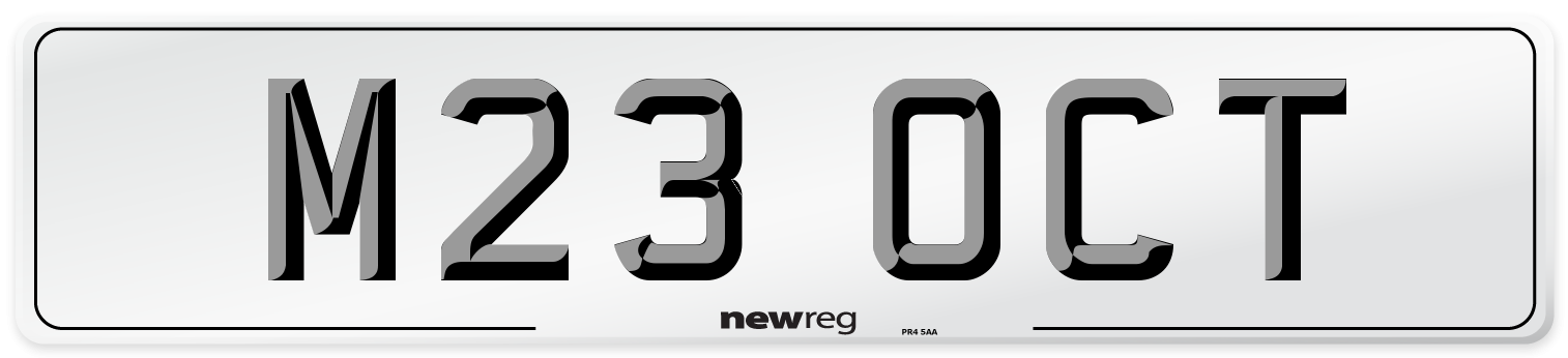 M23 OCT Front Number Plate