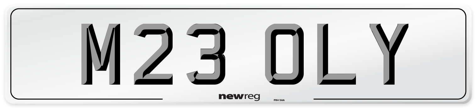 M23 OLY Front Number Plate