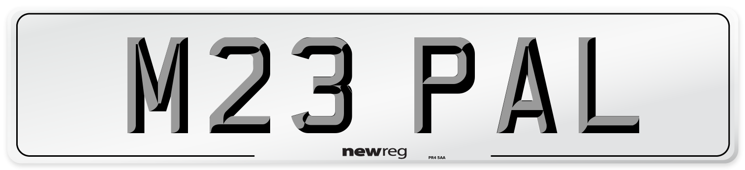 M23 PAL Front Number Plate