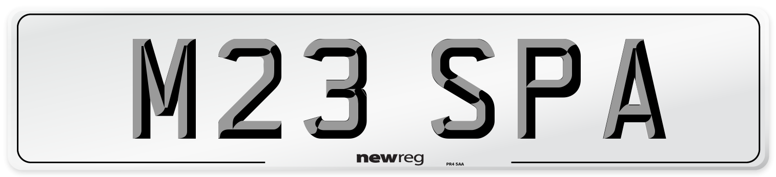 M23 SPA Front Number Plate