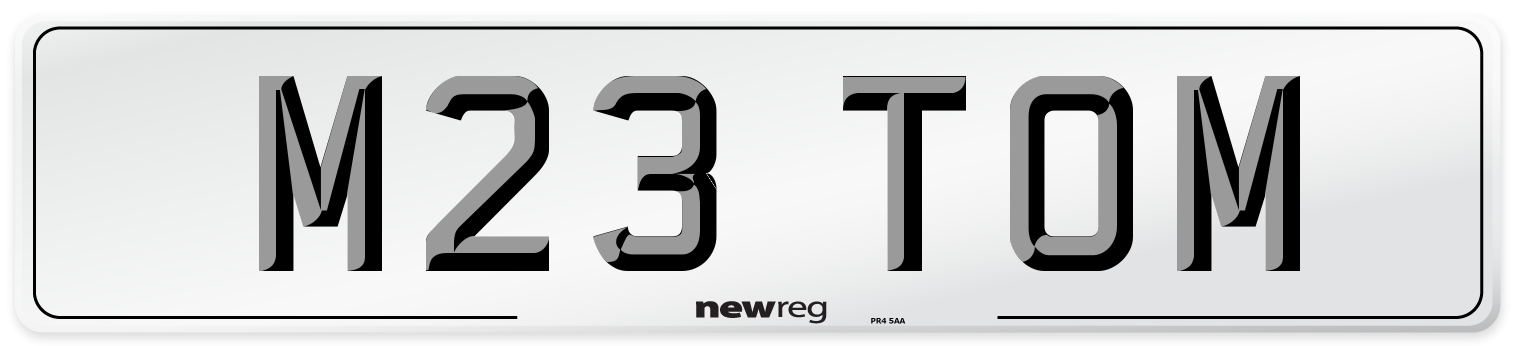 M23 TOM Front Number Plate