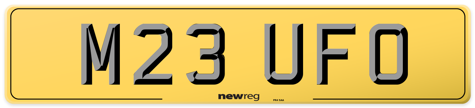 M23 UFO Rear Number Plate