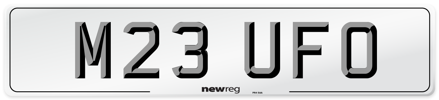M23 UFO Front Number Plate