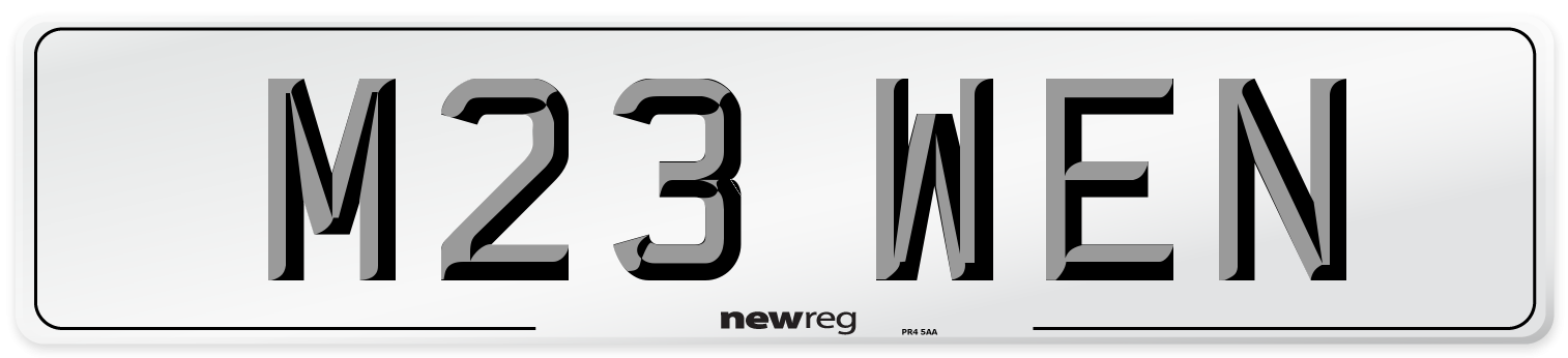 M23 WEN Front Number Plate