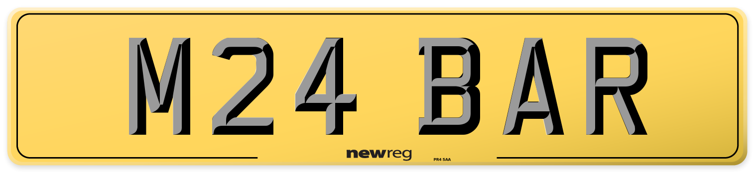 M24 BAR Rear Number Plate