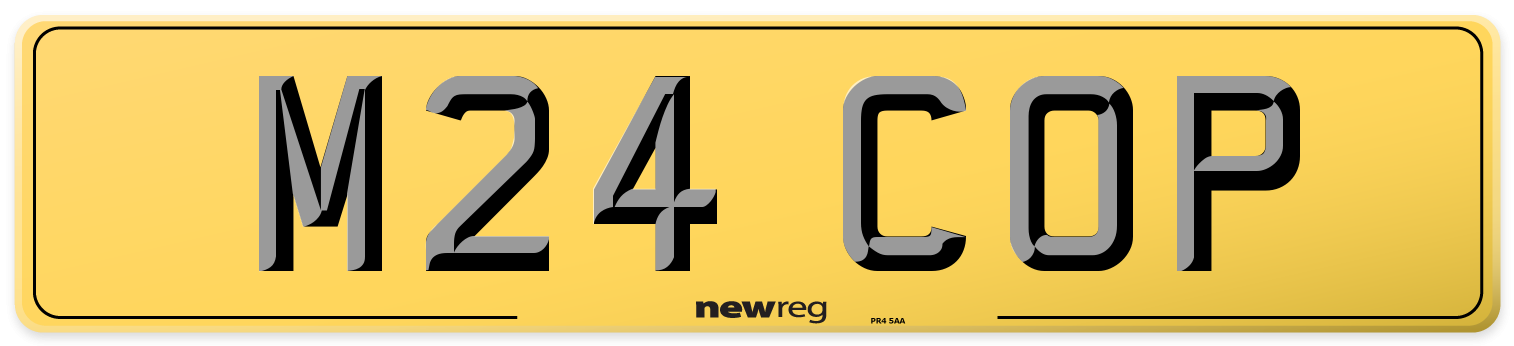 M24 COP Rear Number Plate