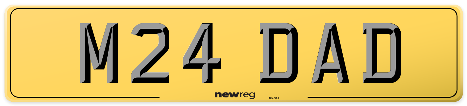 M24 DAD Rear Number Plate