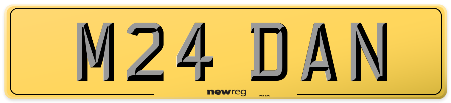 M24 DAN Rear Number Plate