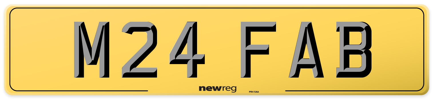 M24 FAB Rear Number Plate