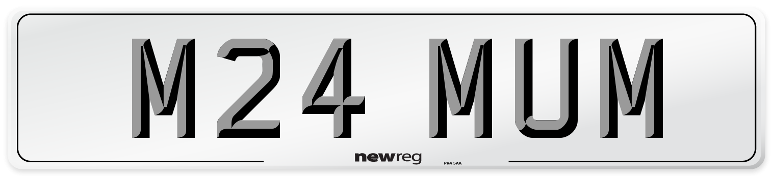 M24 MUM Front Number Plate