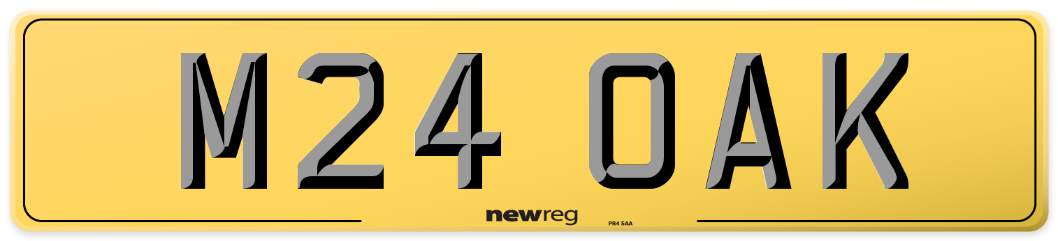 M24 OAK Rear Number Plate