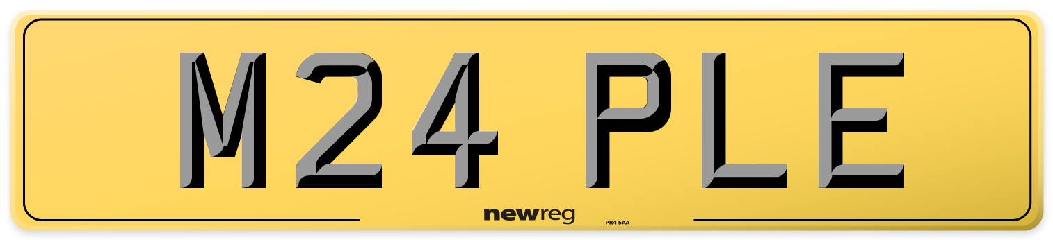 M24 PLE Rear Number Plate