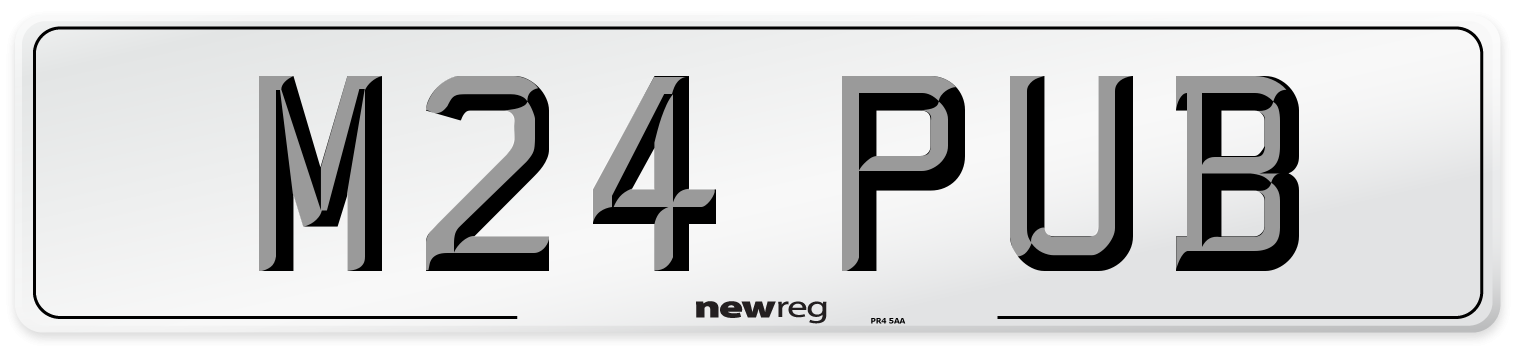 M24 PUB Front Number Plate