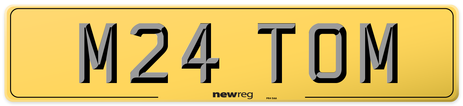 M24 TOM Rear Number Plate