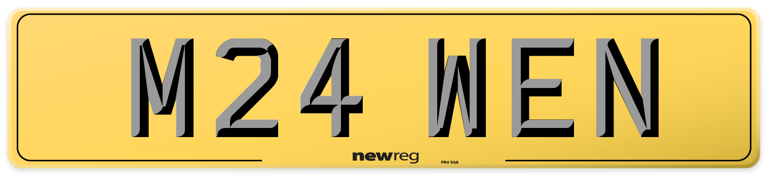 M24 WEN Rear Number Plate