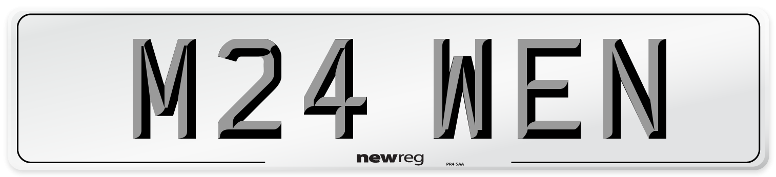 M24 WEN Front Number Plate