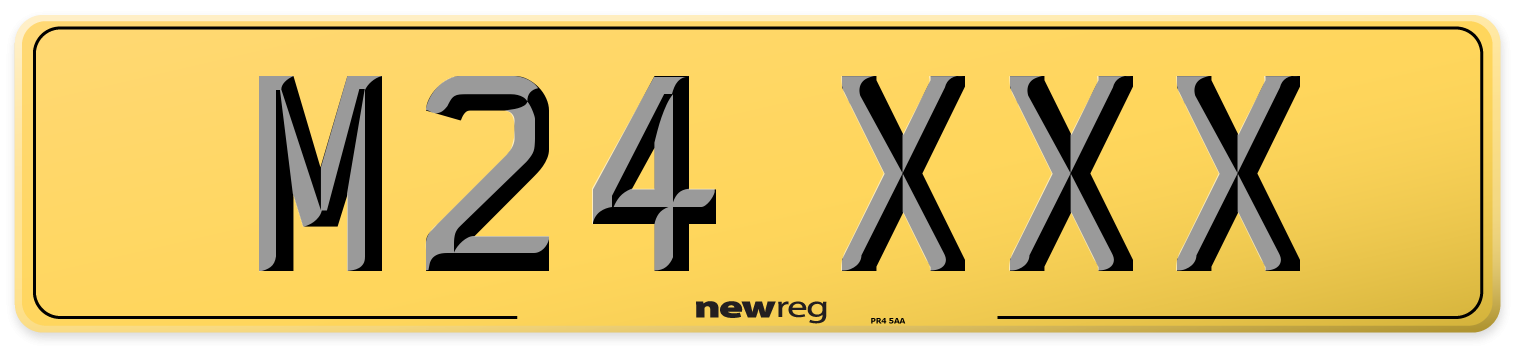 M24 XXX Rear Number Plate