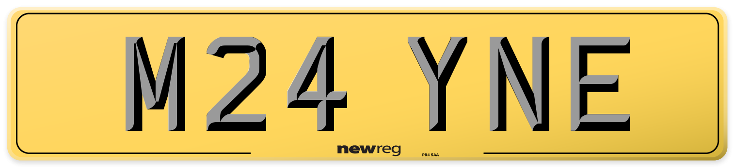 M24 YNE Rear Number Plate