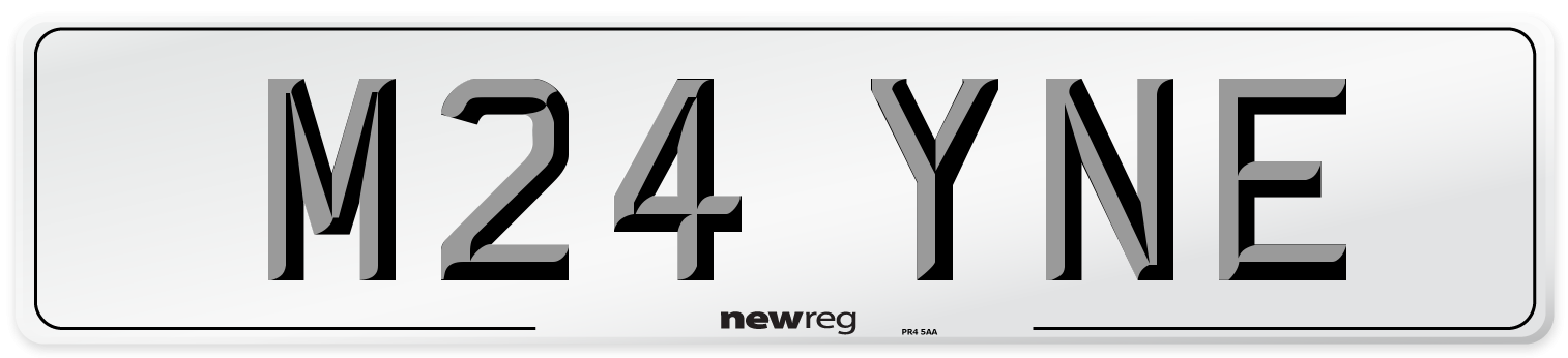 M24 YNE Front Number Plate