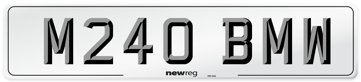 M240 BMW Front Number Plate