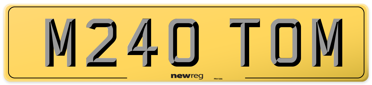 M240 TOM Rear Number Plate