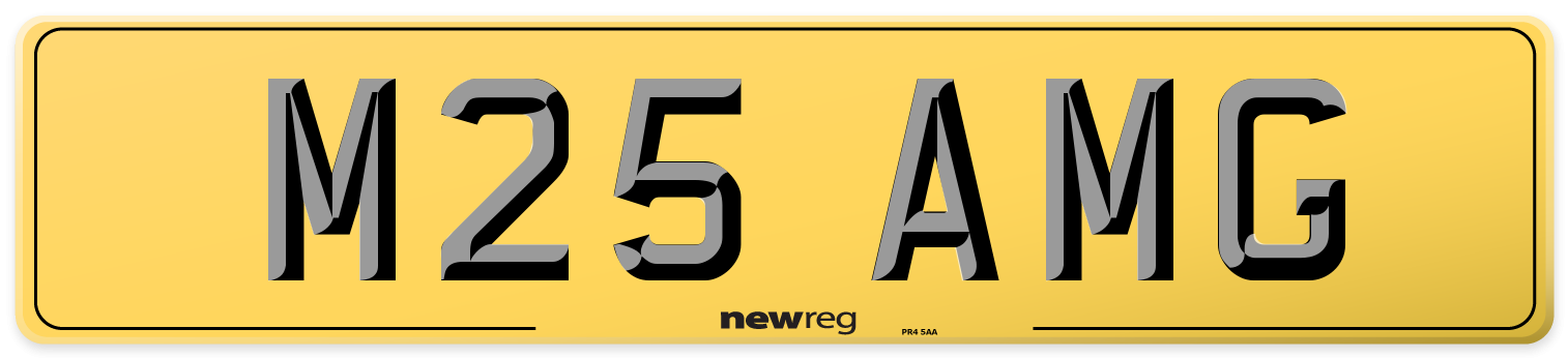 M25 AMG Rear Number Plate