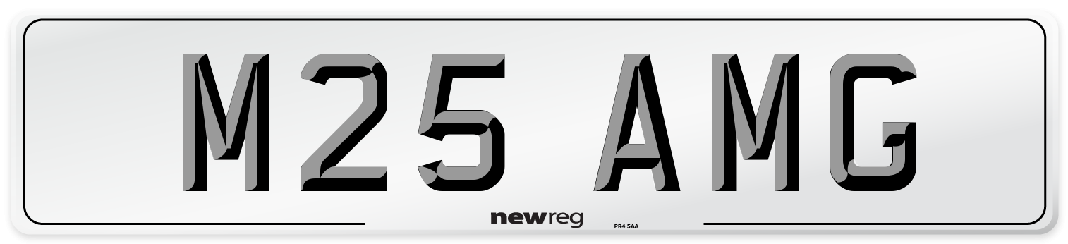 M25 AMG Front Number Plate
