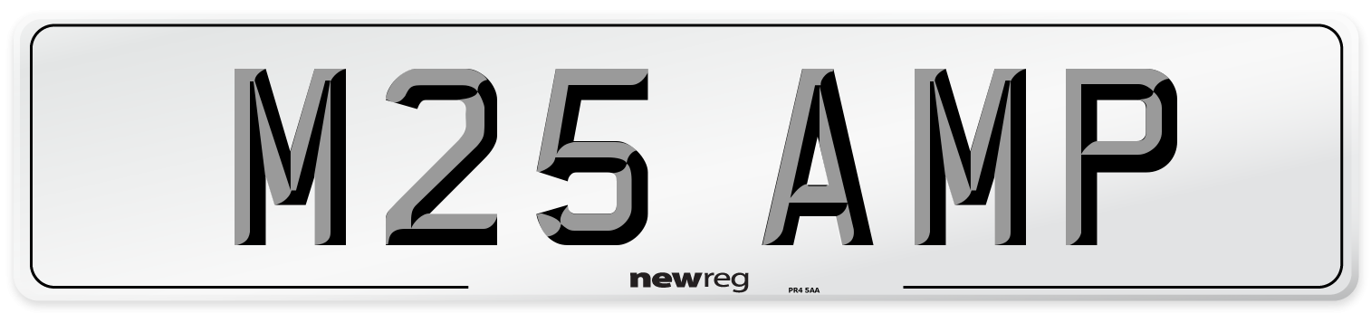 M25 AMP Front Number Plate