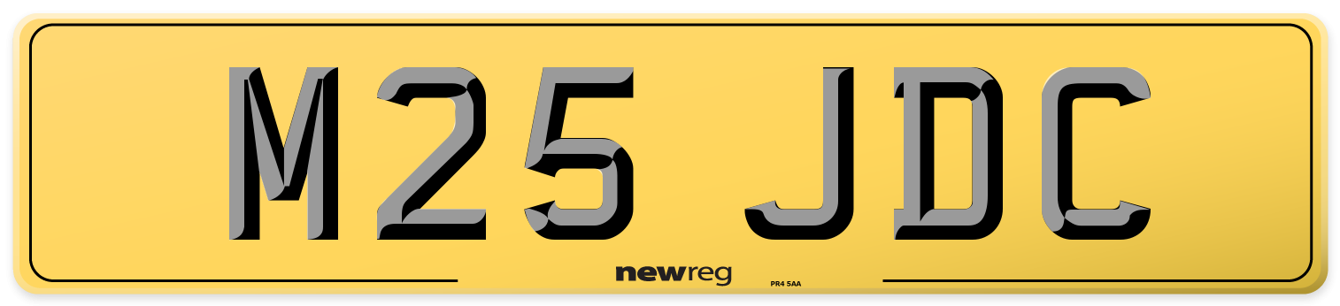M25 JDC Rear Number Plate