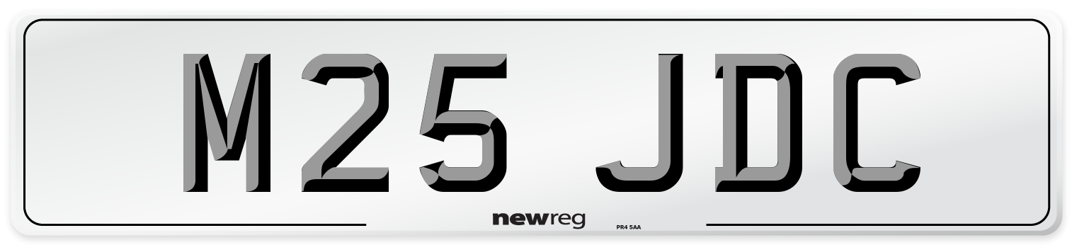 M25 JDC Front Number Plate