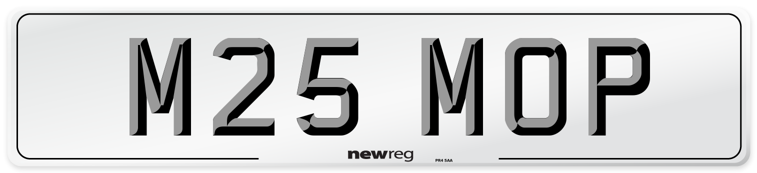 M25 MOP Front Number Plate