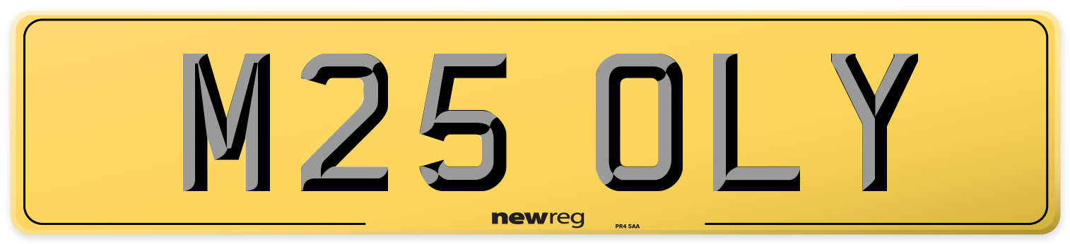 M25 OLY Rear Number Plate