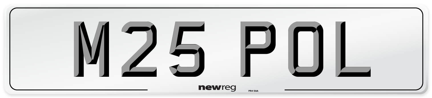 M25 POL Front Number Plate