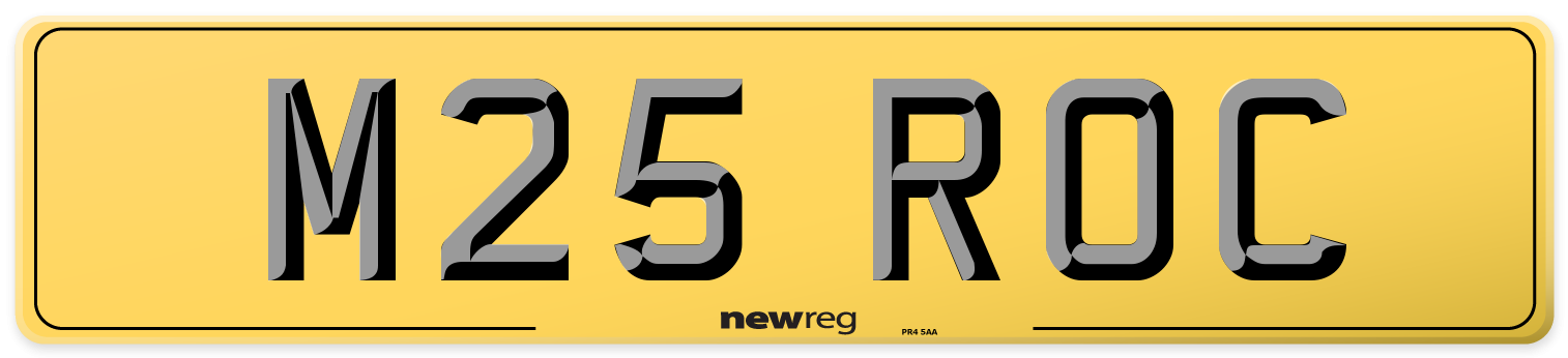 M25 ROC Rear Number Plate